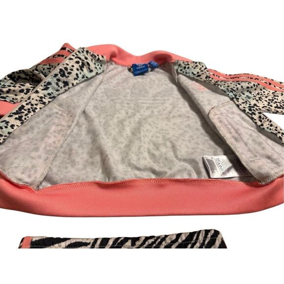 Adidas Originals Leopard Print Track Suit Set Two (2) Piece Outfit 9-12 Months - Picture 4 of 10